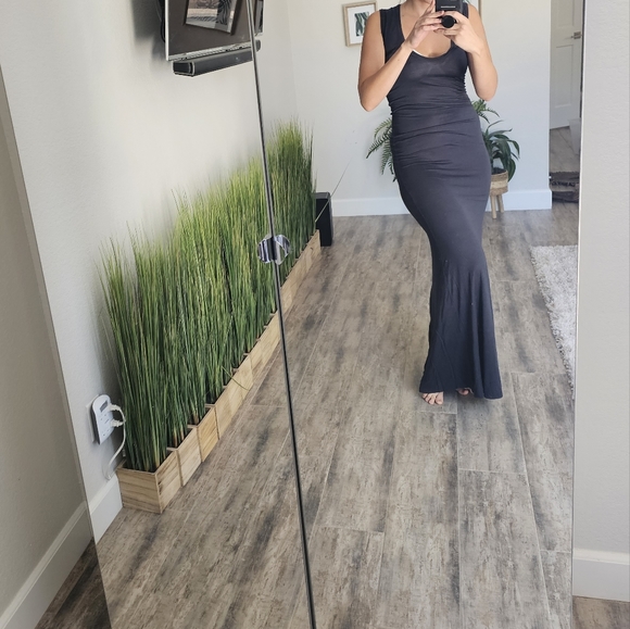 Enza Costa Women's Stretch Silk Knit Maxi Tank Dress size small - Picture 2 of 8